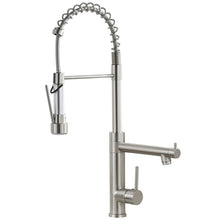 Load image into Gallery viewer, Fapully Commercial Kitchen Sink Faucet, Pull-Down Sprayer Kitchen Faucets Brushed Nickel