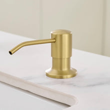Load image into Gallery viewer, Fapully Built in Soap Dispenser,Stainless Steel 17OZ Dsih Soap Dispenser or Lotion for Kitchen Sink Brushed Gold