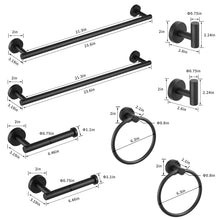 Load image into Gallery viewer, Fapully 8 Piece Bathroom Accessories Set Stainless Steel,Bathroom Hardware Set Matte Black Wall Mounted