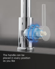 Load image into Gallery viewer, Fapully Kitchen Faucet with Pull Down Sprayer,Commercial Single Handle Kitchen Sink Faucet with LED Light Chrome