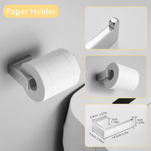 Load image into Gallery viewer, Fapully 23.6-Inch 6 Piece Bathroom Hardware Accessories Set Stainless Steel Wall Mounted Chrome Include Towel Bar,Hand Towel Holder,Toilet Paper Holder,Robe Towel Hook,Coat Hook,Towel bar Set.