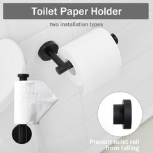 Load image into Gallery viewer, Fapully 8 Piece Bathroom Accessories Set Stainless Steel,Bathroom Hardware Set Matte Black Wall Mounted