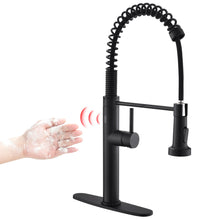 Load image into Gallery viewer, Fapully Black Kitchen Faucet with Pull Down Sprayer,Touchless Motion Sensor Single Handle Faucet for Kitchen Sink