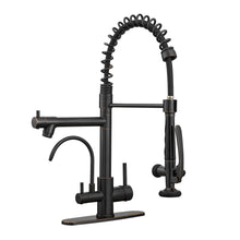 Load image into Gallery viewer, Fapully 3 in 1 Kitchen Faucet with Water Filler and Pull Down Sprayer, Oil Rubbed Bronze Commercial Kitchen Sink Faucet with Drinking Water Faucet for 1 or 3 Hole