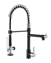 Load image into Gallery viewer, Fapully Kitchen Sink Faucet, Pull Down Kitchen Faucet, Black and Chrome Kitchen Faucets with Sprayer, Single Handle Single Hole Faucets for Kitchen Sinks