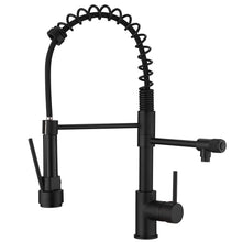Load image into Gallery viewer, Black 3 Way Kitchen Faucet with Pull Down Sprayer,Commercial Kitchen Sink Faucet with Drinking Faucet Water Filter or Cold Pot Filler Faucets for Kitchen Sink