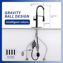Load image into Gallery viewer, Fapully Black Kitchen Faucet with Pull Down Sprayer,Touchless Motion Sensor Single Handle Faucet for Kitchen Sink