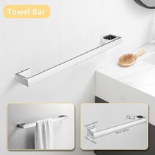 Load image into Gallery viewer, Fapully 23.6-Inch 6 Piece Bathroom Hardware Accessories Set Stainless Steel Wall Mounted Chrome Include Towel Bar,Hand Towel Holder,Toilet Paper Holder,Robe Towel Hook,Coat Hook,Towel bar Set.