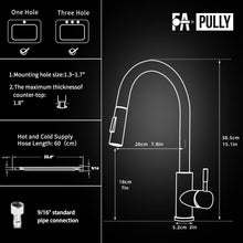 Load image into Gallery viewer, Modern Pull Down Kitchen Faucet Solid Brass Single Handle Black Kitchen Sink Faucet with Pull Out Sprayer