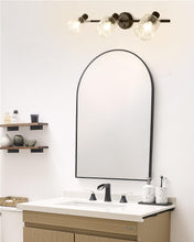 Load image into Gallery viewer, Fapully Bathroom Faucet 3 Hole, Waterfall 8 Inch Widespread Bathroom Sink Faucet with Pop-up Drain, Two-Handle Faucet for Bathroom Sink Matte Black&Chrome