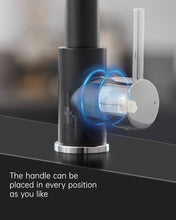 Load image into Gallery viewer, Fapully Kitchen Sink Faucet, Pull Down Kitchen Faucet, Black and Chrome Kitchen Faucets with Sprayer, Single Handle Single Hole Faucets for Kitchen Sinks