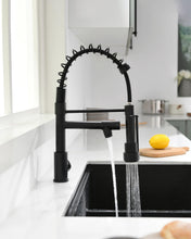Load image into Gallery viewer, Fapully Black Kitchen Faucet, Commercial Kitchen Faucet with Pull Down Sprayer, Single Handle Spring Kitchen Sink Faucet with Sprayer, Robinet de Cuisine