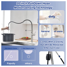 Load image into Gallery viewer, Fapully Touchless Kitchen Faucet with Pull Down Sprayer,Sensor Commercial Pull-Down Single Handle Kitchen Sink Faucet Brushed Nickel