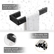 Load image into Gallery viewer, Fapully 8 Piece Bathroom Hardware Accessories Set Stainless Steel Matte Black Wall Mounted