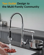 Load image into Gallery viewer, Fapully Chrome Kitchen Faucet with Sprayer,Commercial Single Handle Pull Down Kitchen Sink Faucet