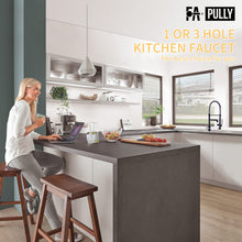 Load image into Gallery viewer, Fapully Kitchen Faucet, Black&Brushed Nickel Kitchen Faucet with Pull Down Sprayer, Commercial Kitchen Faucets with LED Light and Deck Plate