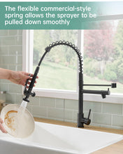 Load image into Gallery viewer, Fapully Commercial Pull Down Kitchen Sink Faucet with Sprayer Oil Rubber Bronze