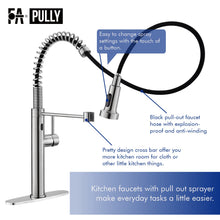 Load image into Gallery viewer, Fapully Touchless Kitchen Faucet with Pull Down Sprayer,Sensor Commercial Pull-Down Single Handle Kitchen Sink Faucet Brushed Nickel