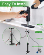 Load image into Gallery viewer, Fapully Bathroom Faucets Matte Black, Modern Waterfall Bathroom Sink Faucet with Single Handle for 1 or 3 Holes, Vanity Faucet with Deck Plate and Drain
