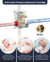 Load image into Gallery viewer, Fapully Wall Mounted 10-inch Shower System, Shower Faucets Sets Complete Round Shower Heads and Faucet Set with 6-Spray Handheld and Slide Bar Combo Included Valve and Trim Kit, Brushed Nickel