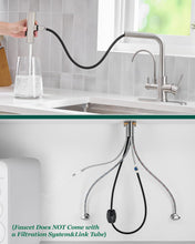 Load image into Gallery viewer, Fapully Pull-Down Kitchen Faucets, 3 Way Kitchen Sink Faucet with Pull Down Sprayer and Drinking Water Faucet, Include Deck Plate for 1 or 3 Holes Brushed Nickel