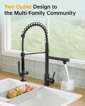 Load image into Gallery viewer, Fapully Commercial Pull Down Kitchen Sink Faucet with Sprayer Oil Rubber Bronze