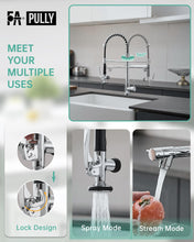 Load image into Gallery viewer, Fapully Chrome Kitchen Faucet with Sprayer,Commercial Single Handle Pull Down Kitchen Sink Faucet