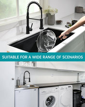 Load image into Gallery viewer, Commercial Style Kitchen Sink Faucet Single Handle with Pull Down Sprayer,Black Painting Kitchen Tap