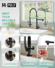 Load image into Gallery viewer, Fapully Commercial Pull Down Kitchen Sink Faucet with Sprayer Oil Rubber Bronze