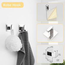 Load image into Gallery viewer, Fapully 23.6-Inch 6 Piece Bathroom Hardware Accessories Set Stainless Steel Wall Mounted Chrome Include Towel Bar,Hand Towel Holder,Toilet Paper Holder,Robe Towel Hook,Coat Hook,Towel bar Set.