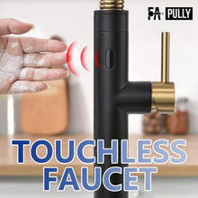 Load image into Gallery viewer, Fapully Touchless Kitchen Faucet with Pull Down Sprayer,Black and Gold Sensor Commercial Pull-Down Single Handle Kitchen Sink Faucet