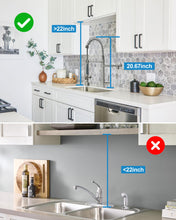 Load image into Gallery viewer, Fapully Commercial Single Handle Pull Down Sprayer Brushed Nickel Kitchen Faucet, Kitchen Sink Faucet with LED Light