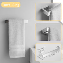 Load image into Gallery viewer, Fapully 23.6-Inch 6 Piece Bathroom Hardware Accessories Set Stainless Steel Wall Mounted Chrome Include Towel Bar,Hand Towel Holder,Toilet Paper Holder,Robe Towel Hook,Coat Hook,Towel bar Set.