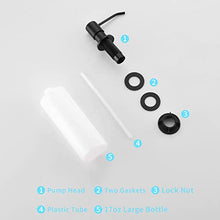 Load image into Gallery viewer, Fapully Built in Soap Dispenser,Stainless Steel 17OZ Dsih Soap Dispenser or Lotion for Kitchen Sink Matte Black