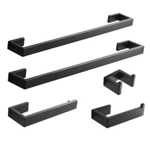 Load image into Gallery viewer, Fapully 5 Piece Bathroom Hardware Accessories Set Stainless Steel Wall Mounted, Matte Black