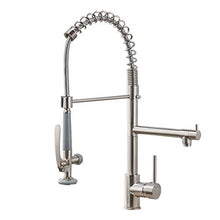 Load image into Gallery viewer, Fapully Commercial Pull Down Kitchen Sink Faucet with Sprayer Brushed Nickel