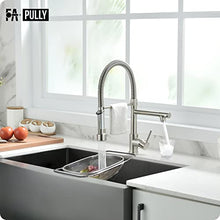 Load image into Gallery viewer, Fapully Pull Down Kitchen Faucet with Lock Sprayer,Single Handle Spring Stainless Steel Kitchen Sink Faucet Brushed Nickel