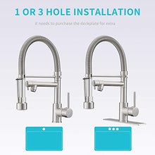 Load image into Gallery viewer, Fapully Pull Down Kitchen Faucet with Lock Sprayer,Single Handle Spring Stainless Steel Kitchen Sink Faucet Brushed Nickel