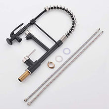 Load image into Gallery viewer, Pull Down Kitchen Faucet with Sprayer,Fapully Commercial Matte Black&Brushed Nickel Kitchen Sink Faucets