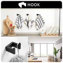 Load image into Gallery viewer, Fapully 16-Inch Black Bathroom Accessories Set,Stainless Steel 4 Piece Bathroom Hardware Set with Towel Rack,Towel Holder,Toilet Paper Holder,Robe Hook for Bathroom,Accesorios para Baños