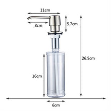Load image into Gallery viewer, Fapully Commercial Bathroom Brushed Nickel Deck Mount Kitchen Under Sink Liquid Dish Soap and Lotion Dispenser,Countertop in Counter Kitchen Soap Dispenser