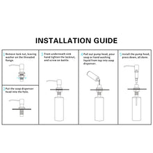 Load image into Gallery viewer, Fapully Built in Soap Dispenser,Stainless Steel 17OZ Dsih Soap Dispenser or Lotion for Kitchen Sink Matte Black