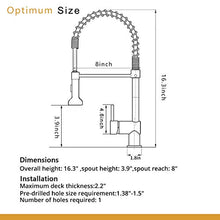 Load image into Gallery viewer, Fapully Gold Kitchen Faucet with Sprayer,Pull Down Single Handle Kitchen Sink Faucet