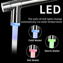 Load image into Gallery viewer, Fapully Kitchen Faucet with Pull Down Sprayer,Commercial Single Handle Kitchen Sink Faucet with LED Light