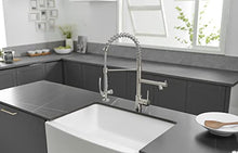 Load image into Gallery viewer, Fapully Commercial Pull Down Kitchen Sink Faucet with Sprayer Brushed Nickel