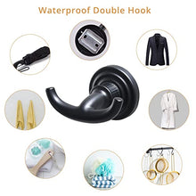 Load image into Gallery viewer, Fapully 5 Pieces Black Bathroom Accessories Set,Wall Mounted SUS304 Stainless Steel Adjustable Bathroom Hardware Set-Included Retractable 13.8"-21.9'' Towel Bar,Paper Towel Holder and Robe Hook