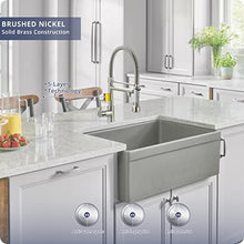 Load image into Gallery viewer, Fapully Pull Down Kitchen Faucet with Lock Sprayer,Single Handle Spring Stainless Steel Kitchen Sink Faucet Brushed Nickel