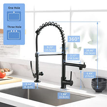Load image into Gallery viewer, Fapully Black Kitchen Faucet,Commercial Pull Down Kitchen Sink Faucet with Sprayer