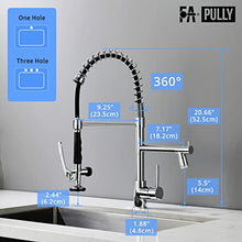 Load image into Gallery viewer, Fapully Kitchen Faucet with Pull Down Sprayer,Commercial Single Handle Kitchen Sink Faucet with LED Light