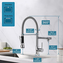 Load image into Gallery viewer, Fapully Chrome Faucet for Kitchen Sink,Kitchen Faucets with Pull Down Sprayer,Commercial Single Handle Kitchen Faucet